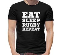 Eat Sleep Rugby Ripetere - T-Shirt - League Union Player SPORTS World Coppa