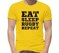 Eat Sleep Rugby Ripetere - T-Shirt - League Union Player SPORTS World Coppa