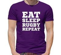 Eat Sleep Rugby Ripetere - T-Shirt - League Union Player SPORTS World Coppa