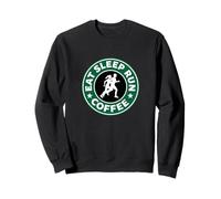 Eat Sleep Run - caffè & Marathon Runner Running Design Felpa