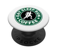 Eat Sleep Run - Caffè & Marathon Runner Running Design PopSockets PopGrip Adesivo