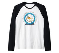 Eat Sleep Run Repeat Hamster Wheel Ruota del Criceto Maglia con Maniche Raglan