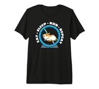 Eat Sleep Run Repeat Hamster Wheel Ruota del Criceto Maglietta Premium