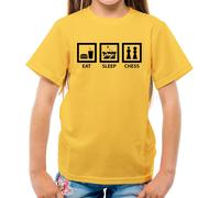 Eat Sleep Scacchi - T-Shirt - Player Gioco Nerd Pezzi Tavola Love