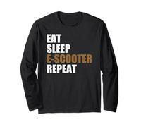 Eat Sleep Scooter Repeat I Electric Scooter Maglia a Manica