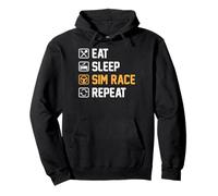 Eat Sleep Sim Race Repeat Sim Racer Felpa con Cappuccio