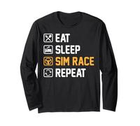 Eat Sleep Sim Race Repeat Sim Racer Maglia a Manica