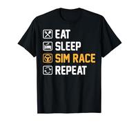 Eat Sleep Sim Race Repeat Sim Racer Maglietta