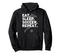 Eat Sleep Soccer Repeat -USA Football Fan Boy Girl Uomo Donna Felpa con Cappuccio