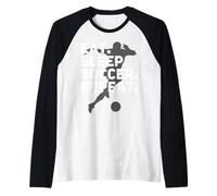 Eat Sleep Soccer Repeat -USA Football Fan Boy Girl Uomo Donna Maglia con Maniche Raglan