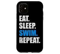 Eat Sleep Swim Repeat Funny Swim Coach Nuoto Custodia per iPhone 11