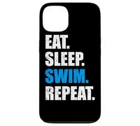 Eat Sleep Swim Repeat Funny Swim Coach Nuoto Custodia per iPhone 13