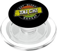 Eat Sleep Tai Chi Ripeti Badge Style Design Tai Chi PopSockets PopGrip per MagSafe