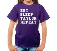 Eat Sleep Taylor Ripetere - T-Shirt - Tour Musica Concerto Pop Love Cruel