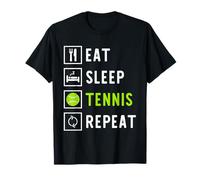 Eat Sleep Tennis Repeat Maglietta