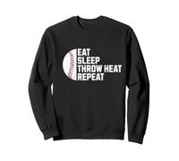 Eat Sleep Throw Heat Repeat Fastball Pitcher Baseball Felpa