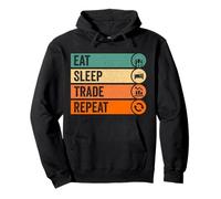 Eat Sleep Trade Repeat Felpa con Cappuccio
