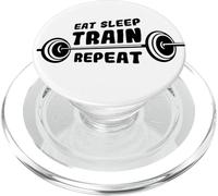 Eat Sleep Train Repeat Fitness Amante PopSockets PopGrip per MagSafe