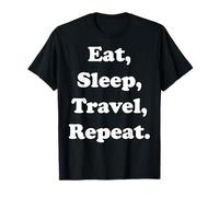 Eat Sleep Travel Repeat Explorer Enthusiast Maglietta