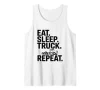 Eat Sleep Truck Repeat Divertente per Gli Amanti dei Camion Canotta