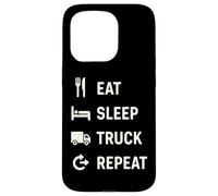 Eat Sleep Truck Repeat per gli operatori del veicolo Custodia per iPhone 15 Pro