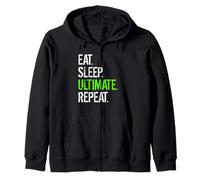 Eat Sleep Ultimate Repeat - Funny Frisbee Felpa con Cappuccio