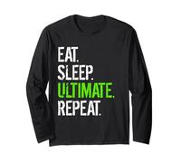 Eat Sleep Ultimate Repeat - Funny Frisbee Maglia a Manica