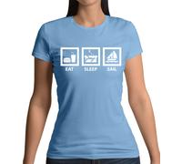 Eat Sleep Vela - T-Shirt - Barca a Vela Marinaio Laser Marinaio Amore