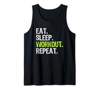 Eat Sleep Workout Repeat Funny Work Out Gym Funny Canotta