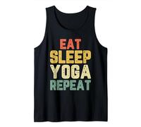 Eat Sleep Yoga Repeat Teacher Spiritual Vintage Canotta