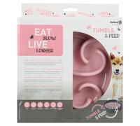 Eat Slow Live Longer Anti-schlingnapf Rosa per Cani, Sano Essen, senza Bpa