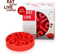 Holland EATS011 Ciotola Rallenta Pasti Eat Slow Live Longer, Rosso