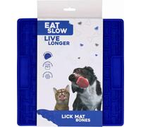 Eat Slow Live Longer - Tappetino da Leccare Bones - Blu