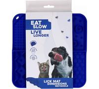 Eat Slow Live Longer - Tappetino da Leccare Dimensions Rectangle - Blu