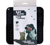Eat Slow Live Longer - Tappetino da Leccare Dimensions Rectangle - Grigio
