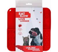 Eat Slow Live Longer - Tappetino da Leccare Dimensions Rectangle - Rosso