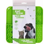 Eat Slow Live Longer - Tappetino da Leccare Dimensions Rectangle - Verde