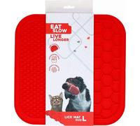 Eat Slow Live Longer - Tappetino da Leccare Duo L - Rosso