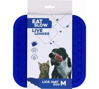 Eat Slow Live Longer - Tappetino da Leccare Duo M - Blu