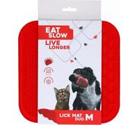 Eat Slow Live Longer - Tappetino da Leccare Duo M - Rosso