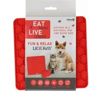 Eat Slow Live Longer - Tappetino da Leccare Honeycomb - Rosso