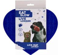 Eat Slow Live Longer - Tappetino da Leccare Lovely Heart - Blu