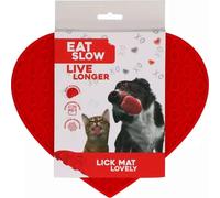 Eat Slow Live Longer - Tappetino da Leccare Lovely Heart - Rosso