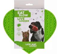 Eat Slow Live Longer - Tappetino da Leccare Lovely Heart - Verde