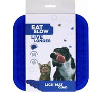 Eat Slow Live Longer - Tappetino da Leccare Quad - Blu