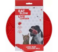 Eat Slow Live Longer - Tappetino da Leccare Soccer Ball - Rosso