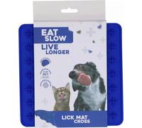 Eat Slow Live Longer - Tappettino da Leccare Cross - Blu