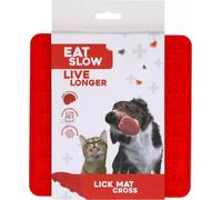 Eat Slow Live Longer - Tappettino da Leccare Cross - Rosso