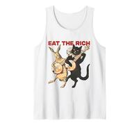 Eat The Rich Banjo Cat Bunny Socialista Anticapitalista Canotta