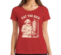 Eat The Rich Karl Marx Döner Kebab Statement - Maglietta da donna, Colore